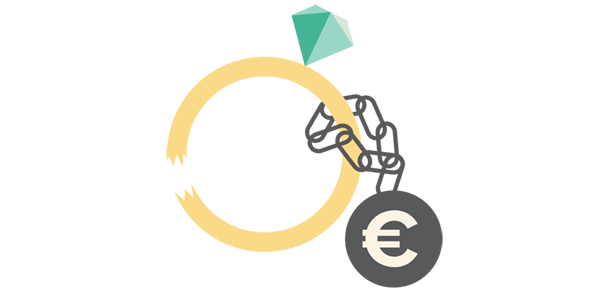 Etalage - Thema Scheiden - Scheiden en schulden
